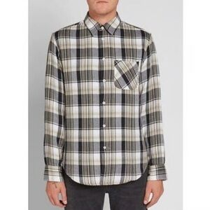Rag & Bone Mens Collared Flannel Long Sleeve Button Front Plaid Shirt Size S